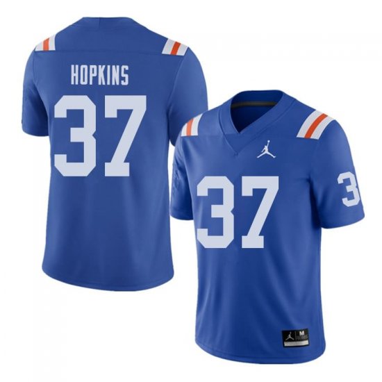 Men's Florida Gators #37 Tyriek Hopkins NCAA Jordan Brand Royal Throwback Alternate Authentic Stitched College Football Jersey KYW5462FC